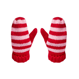 Panache Apparel Co. Panache Mittens - Striped - Red & Pink