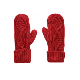 Panache Apparel Co. Panache Cable Knit Mittens - Red