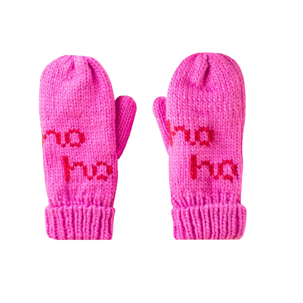 Panache Apparel Co. Panache Mittens - Ho Ho Ho - Pink & Red