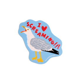  And Here We Are Vinyl Sticker - I Heart Screaming Seagull