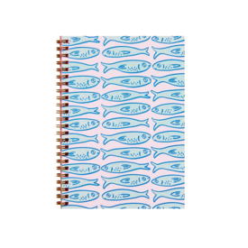  And Here We Are Spiral Notebook - Sardines