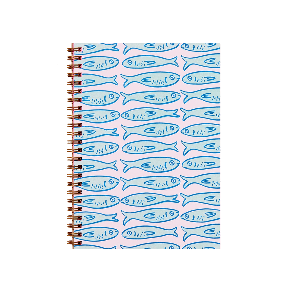 And Here We Are And Here We Are Spiral Notebook - Sardines