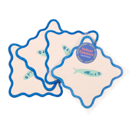  And Here We Are Coasters - Set of 4 - Crudite Sardines