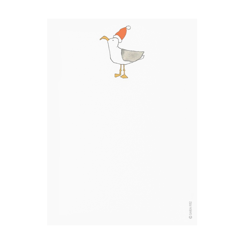 Sara Fitz Notepad - Santa Seagull