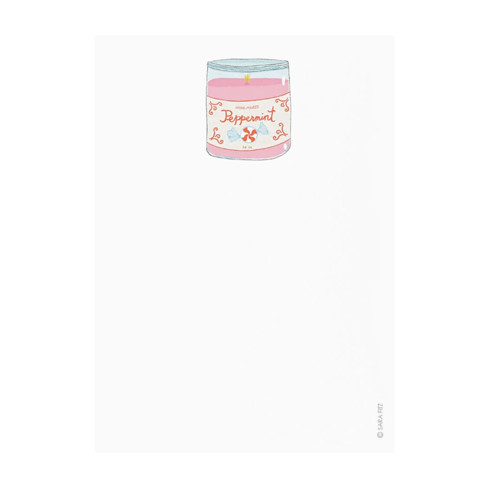 Sara Fitz Notepad - Peppermint Candle