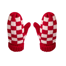 Panache Apparel Co. Panache Checkered Mittens - Red & Pink