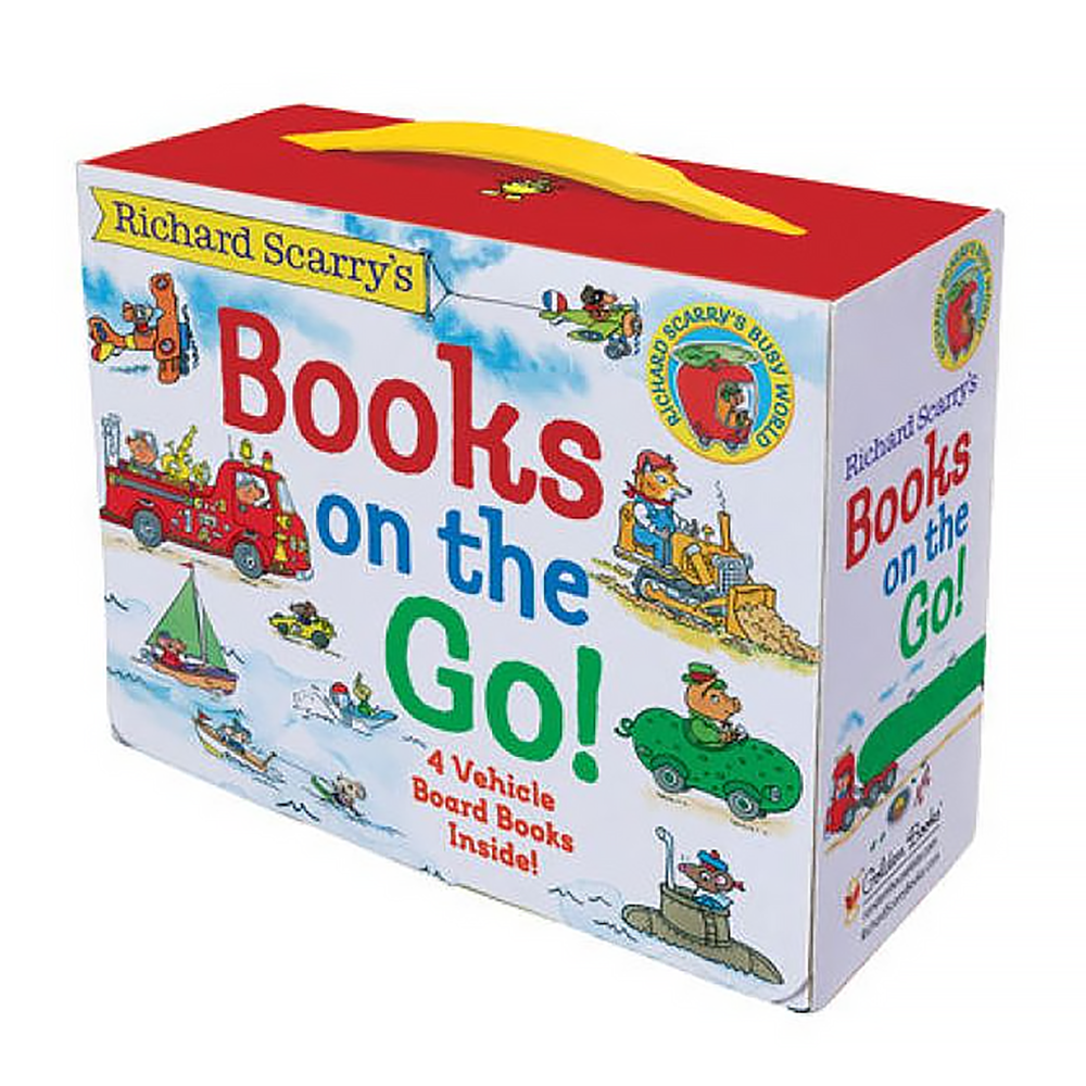 Richard Scarry's Books On the Go Set of 4 Board Books