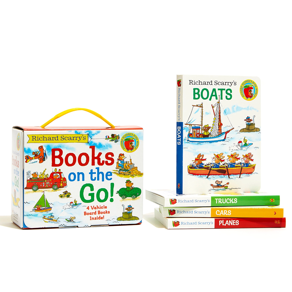 Richard Scarry's Books On the Go Set of 4 Board Books