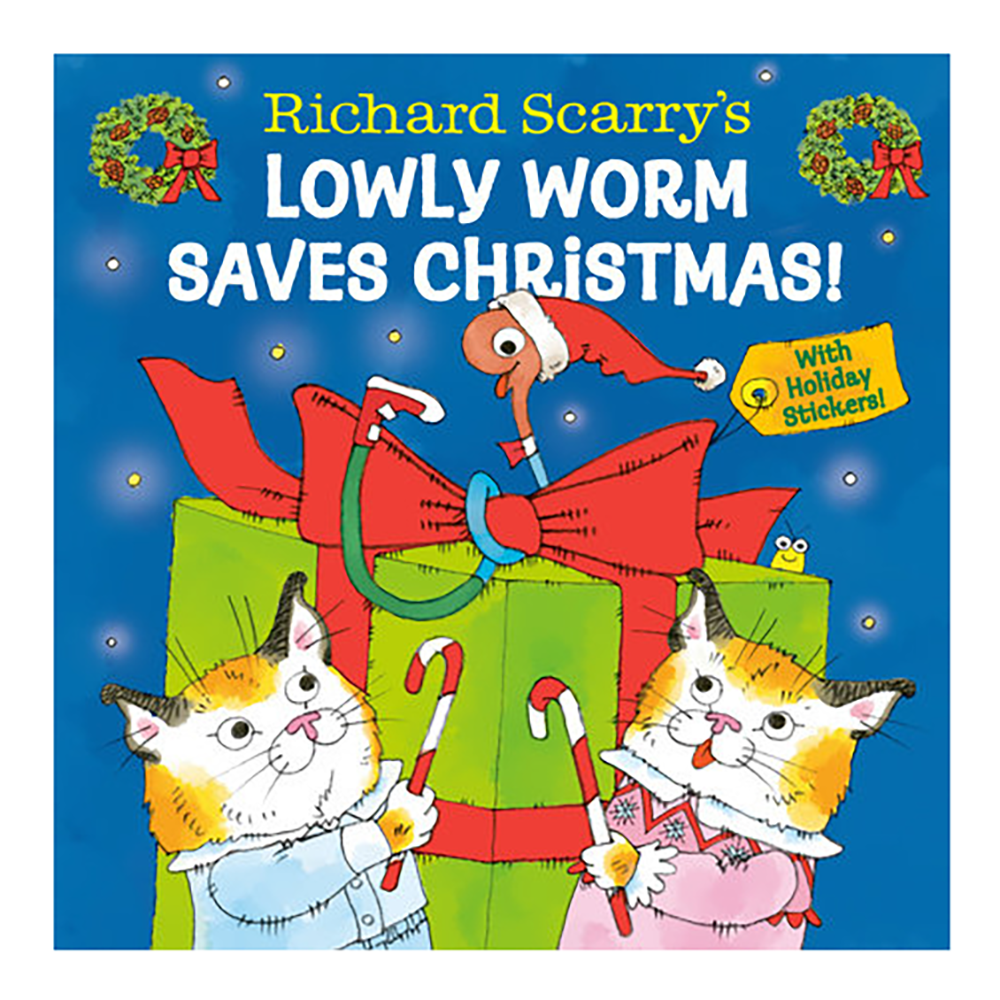 Lowly Worm Saves Christmas! Hardcover Book