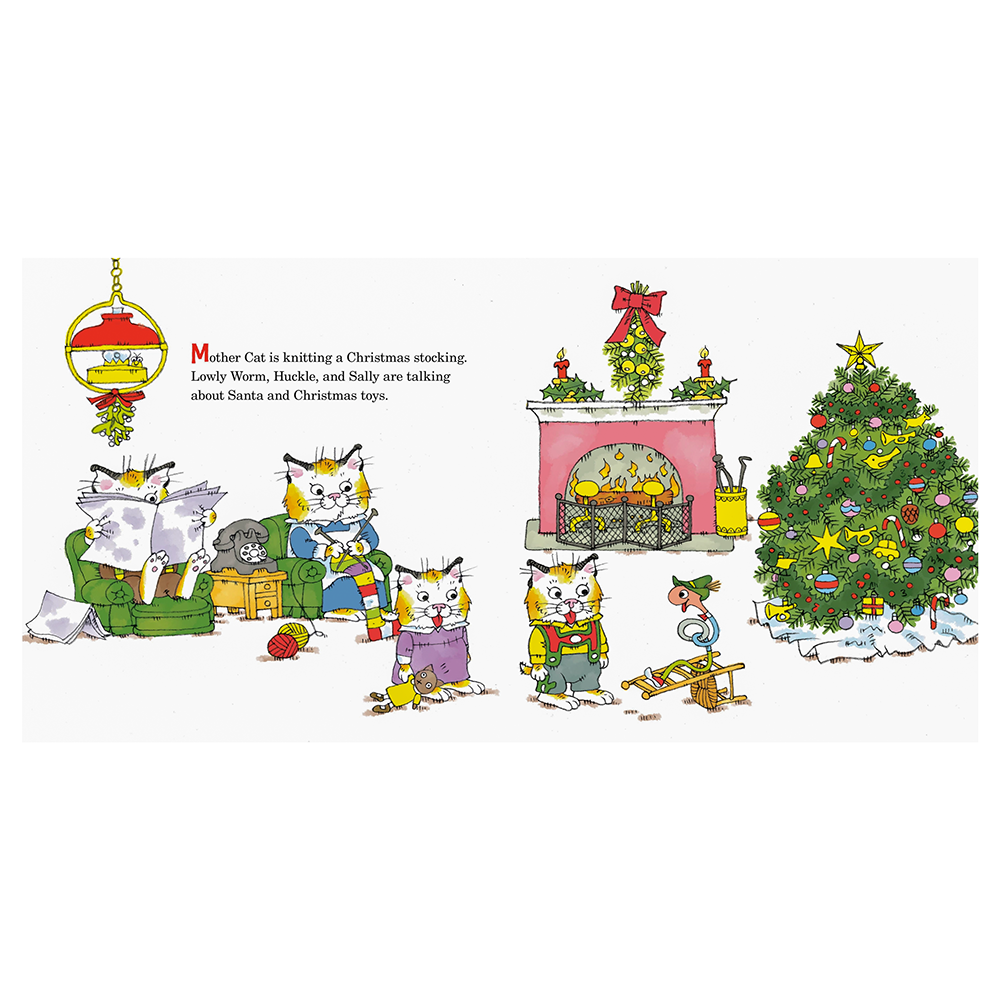 Lowly Worm Saves Christmas! Hardcover Book