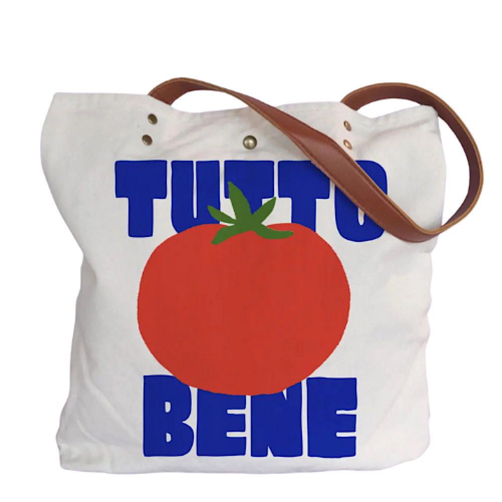 Idlewild - Tutto Bene Canvas Tote with Vegan Leather