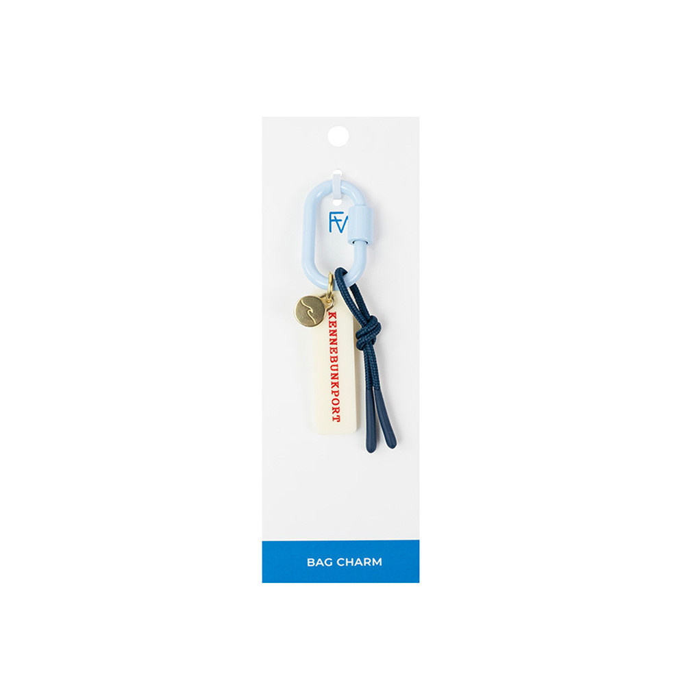 Freshwater Custom Carabiner Bag Charm - Kennebunkport - Light Blue, Cream & Navy