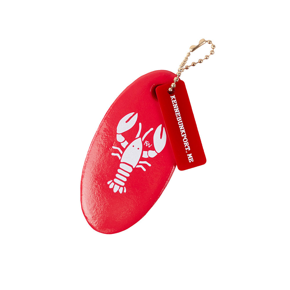 Freshwater Curated Goods Freshwater Custom Floating Keychain - Lobster - Kennebunkport, ME Red Tag