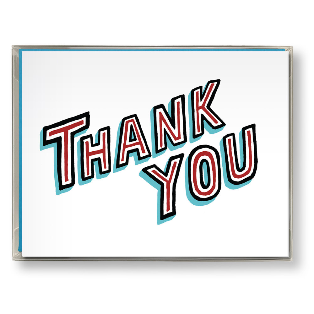 Daytrip Society - Thank You Retro Card - Box Set of 8