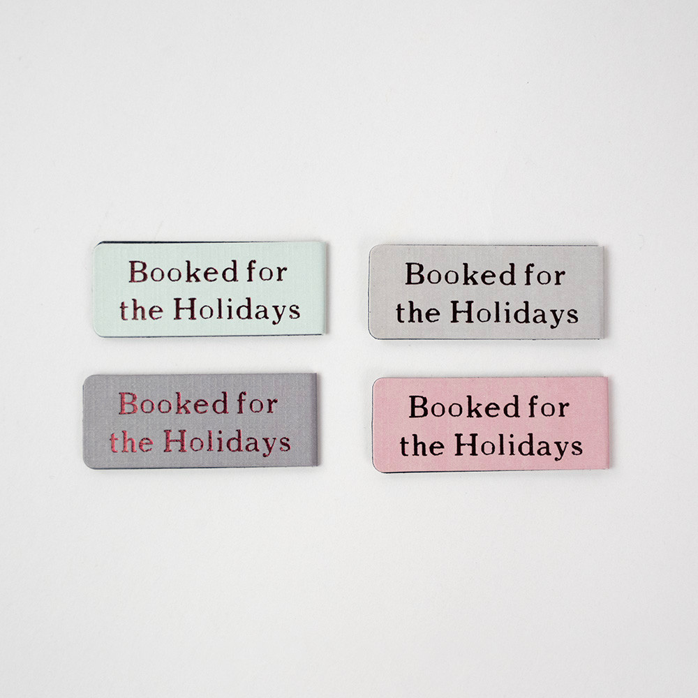 Magnetic Bookmark - Booked for the Holidays Assorted Colors