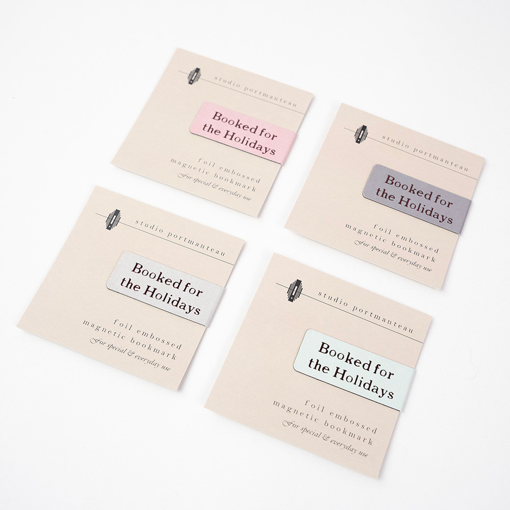 Magnetic Bookmark - Booked for the Holidays Assorted Colors