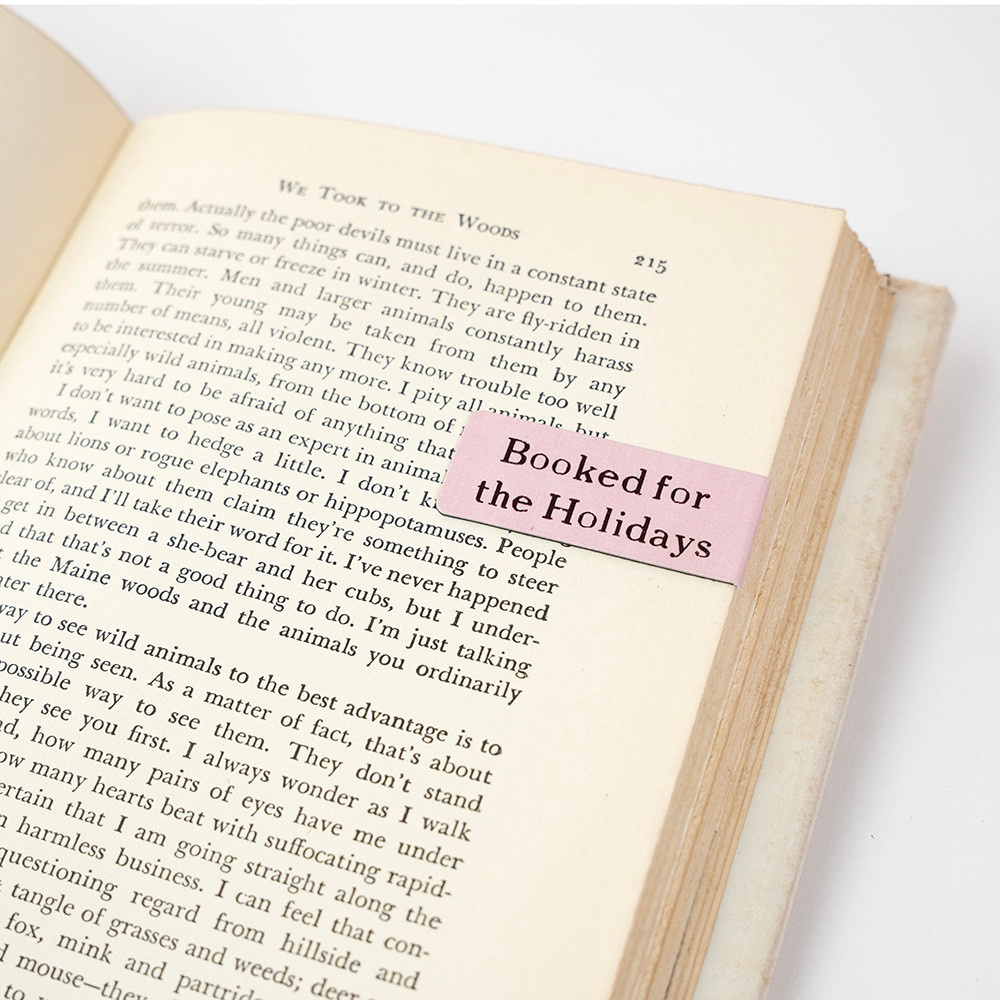 Magnetic Bookmark - Booked for the Holidays Assorted Colors
