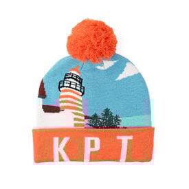 Northern Icons Creations INC Winter Knit Beanie with Pom Pom - Maine Lighthouse KPT