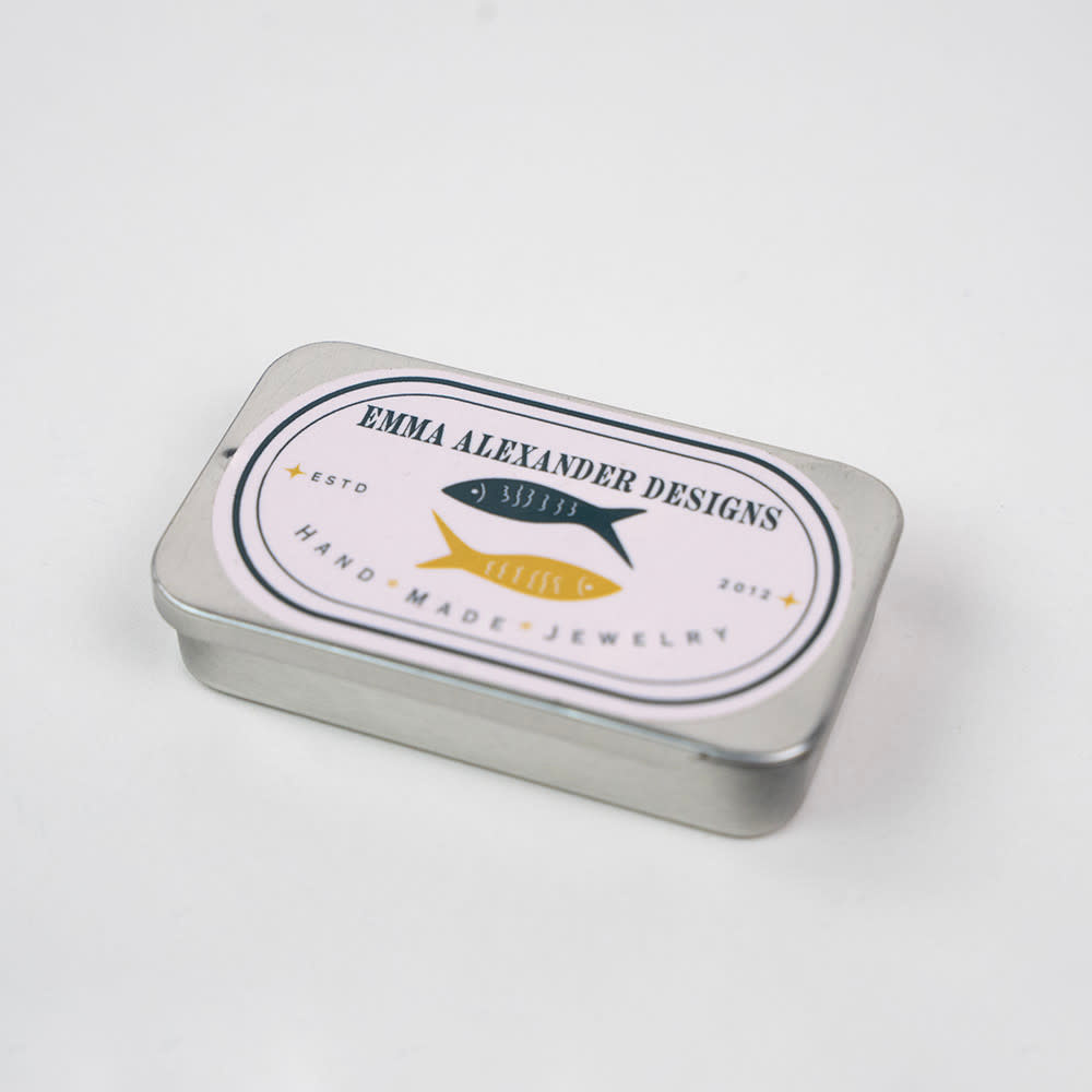 Emma Alexander School of Fish Necklace - Box Chain - Bronze