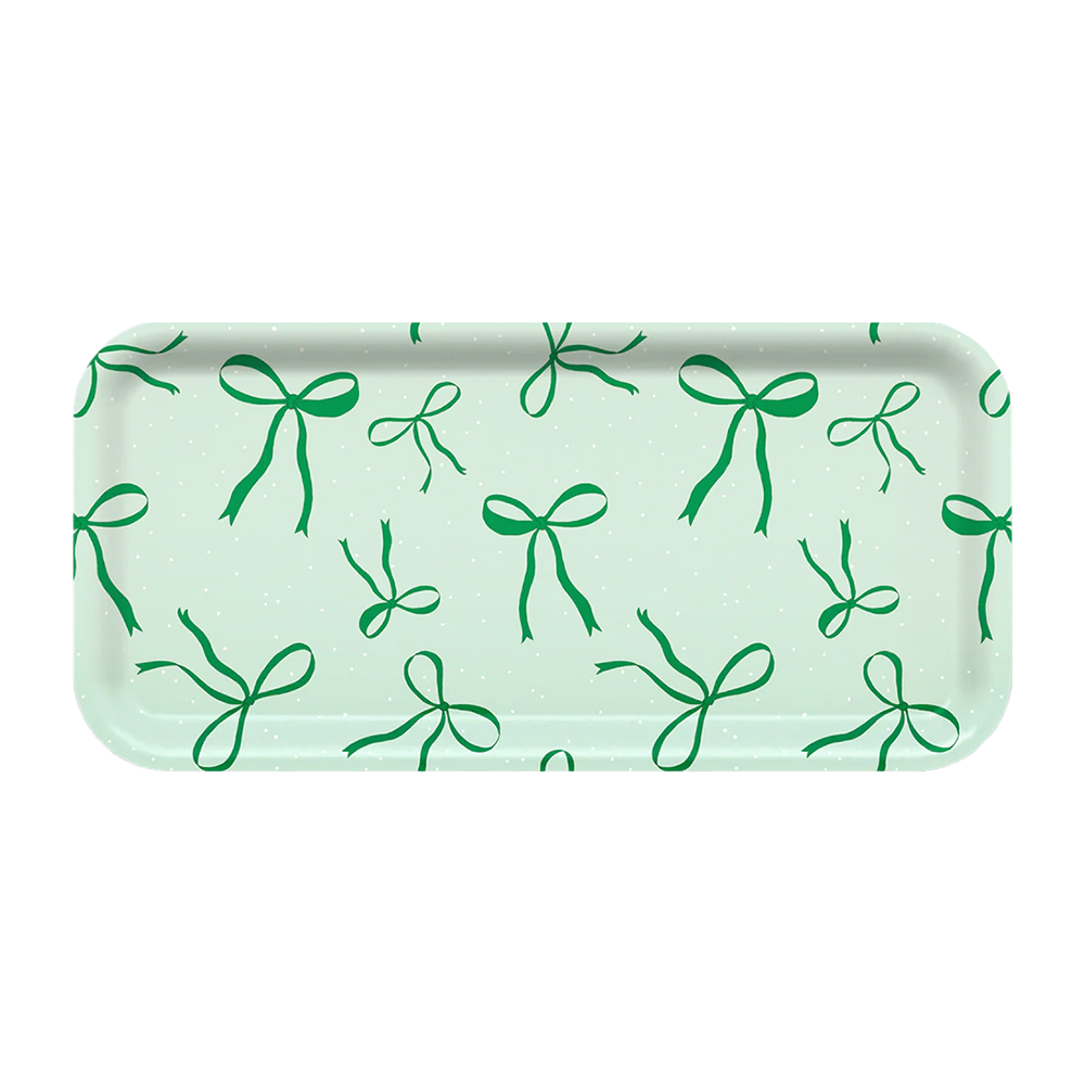 Trays4Us Sara Fitz Small Tray - Green Bows