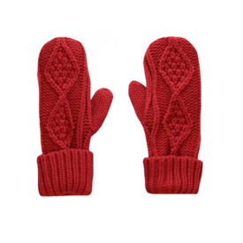 Panache Apparel Co. Panache Cable Knit Mittens - Red
