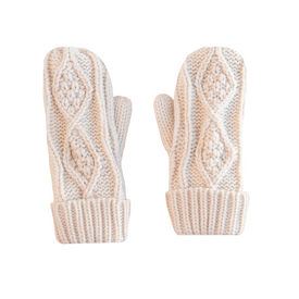 Panache Apparel Co. Panache Cable Knit Mittens - Beige
