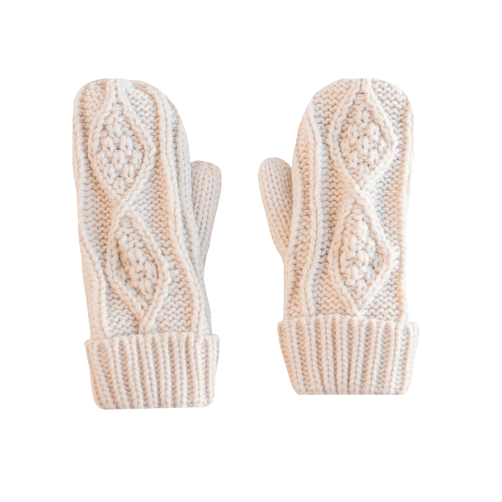 Panache Apparel Co. Panache Cable Knit Mittens - Beige