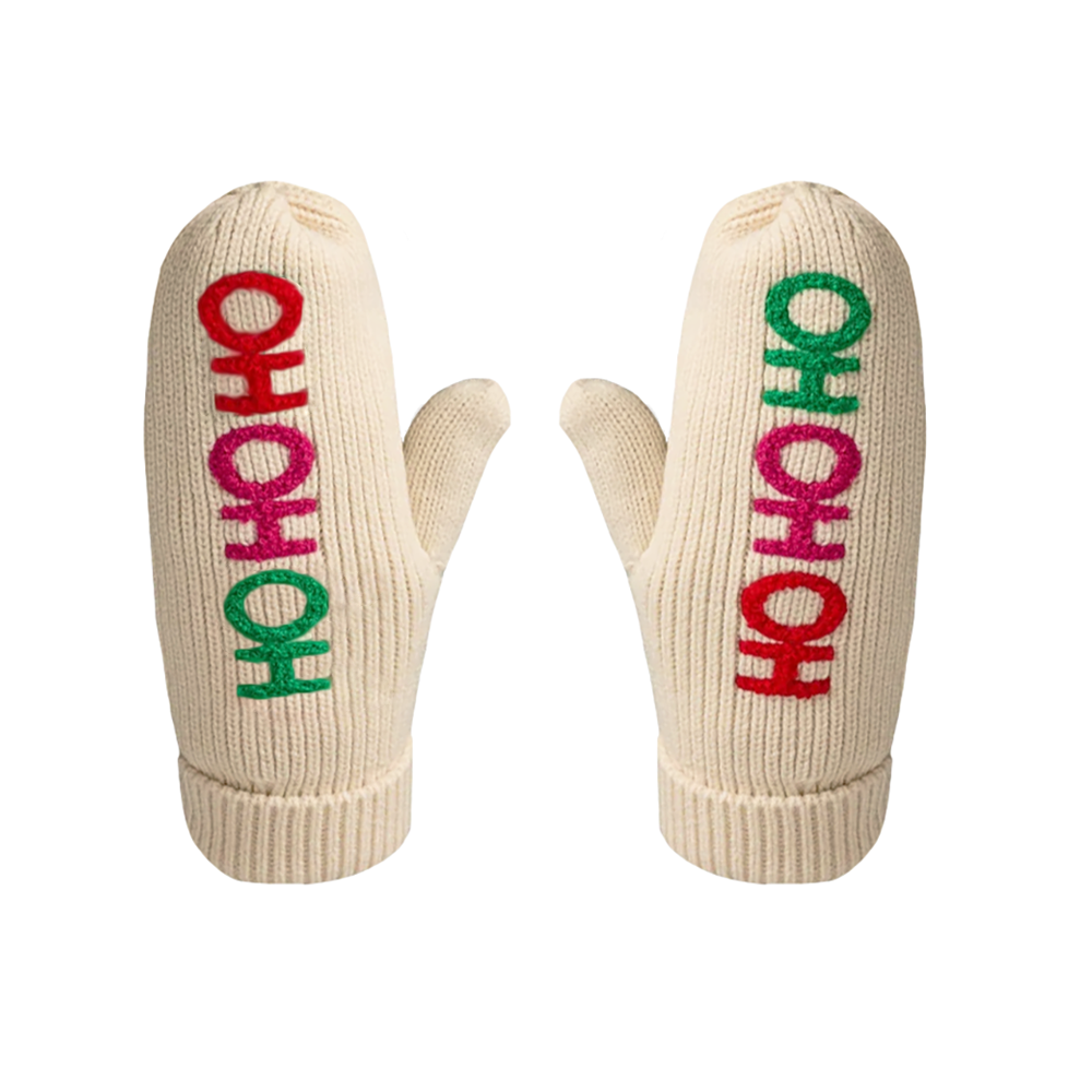 Panache Ho Ho Ho Mittens - Beige