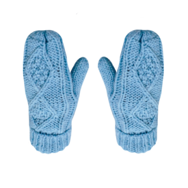 Panache Apparel Co. Panache Cable Knit Mittens - Light Blue