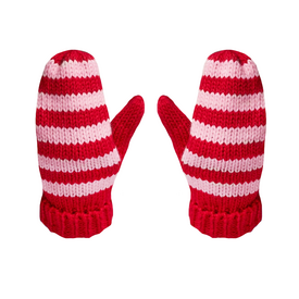 Panache Apparel Co. Panache Striped Mittens - Red & Pink