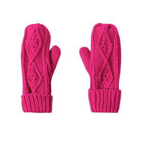Panache Apparel Co. Panache Cable Knit Mittens - Bright Pink