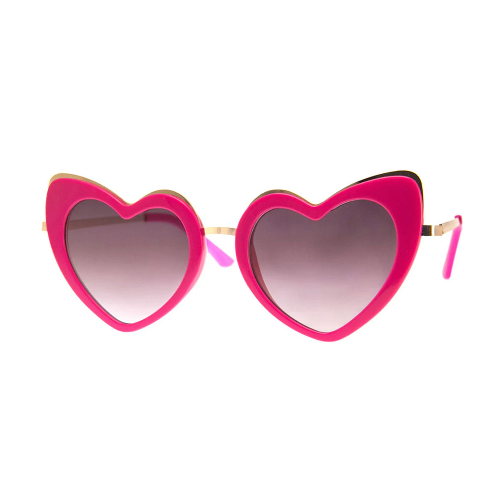 Heart Throb Sunglasses - Pink/Gold