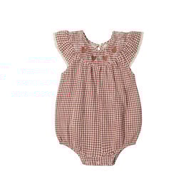 Quincy Mae Quincy Mae Lenore Romper - Red Gingham