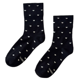 Le Bon Shoppe Le Bon Shoppe Sneaker Socks - Black Cream Hearts