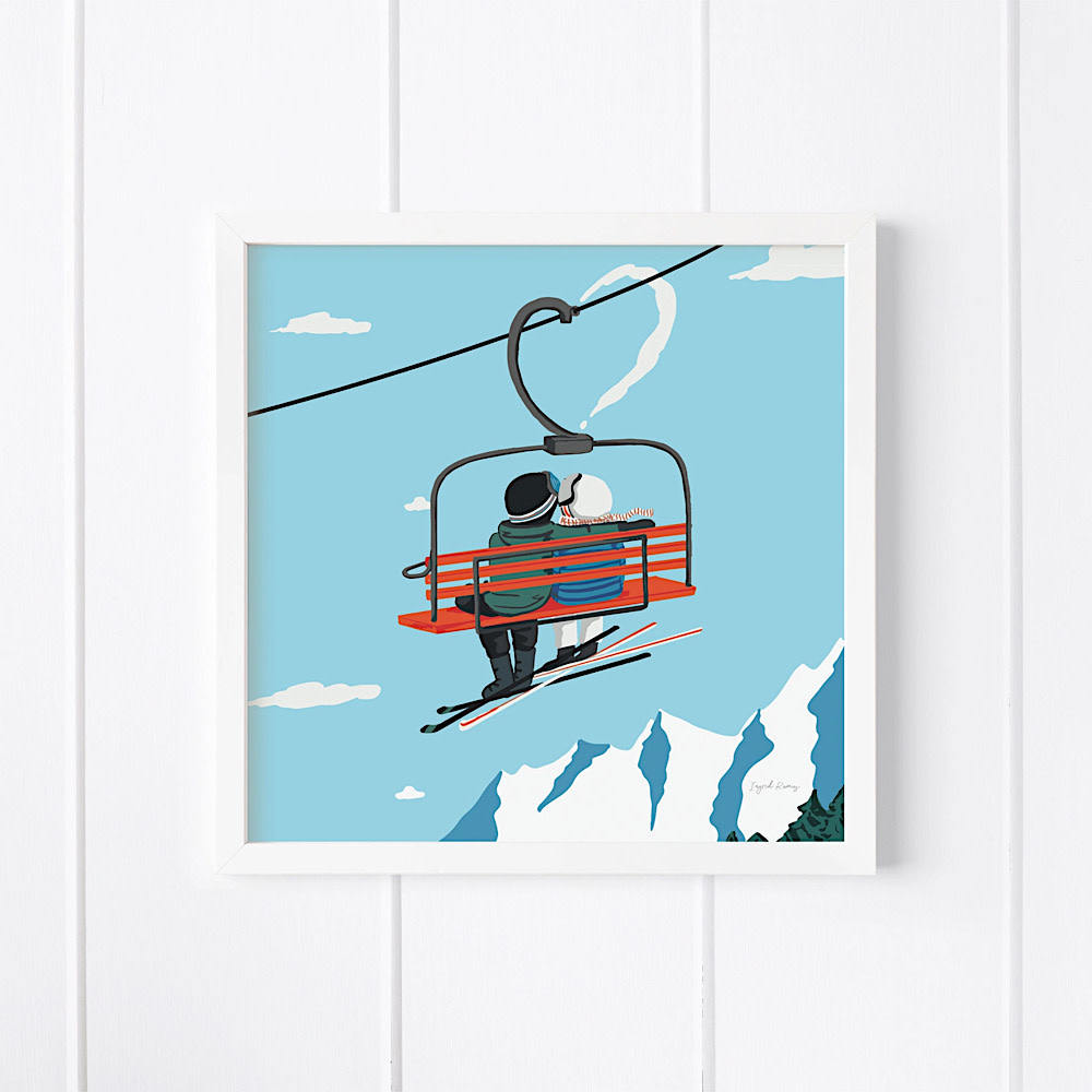 Ramus & Co. Framed Print - Ski Love