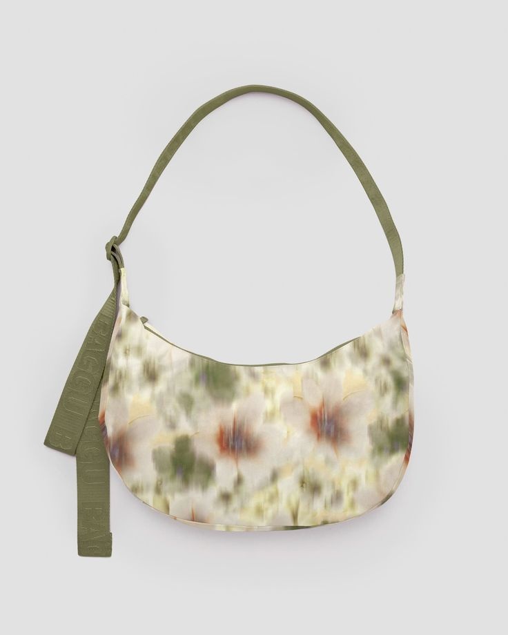 Baggu Medium Nylon Crescent Bag - Abstract Floral