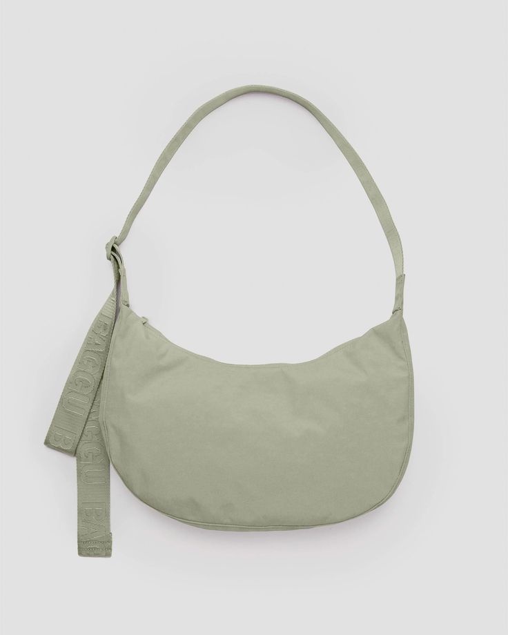 Baggu Medium Nylon Crescent Bag - Celadon