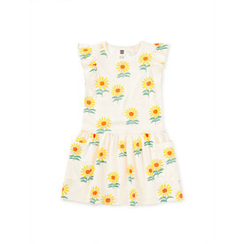 Tea Collection Tea Collection Flutter Sleeve Pocket Dress - Sunflowers