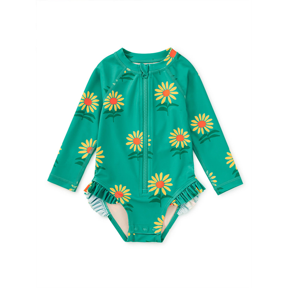 Tea Collection Rash Guard Baby Swimsuit - Sunflowers
