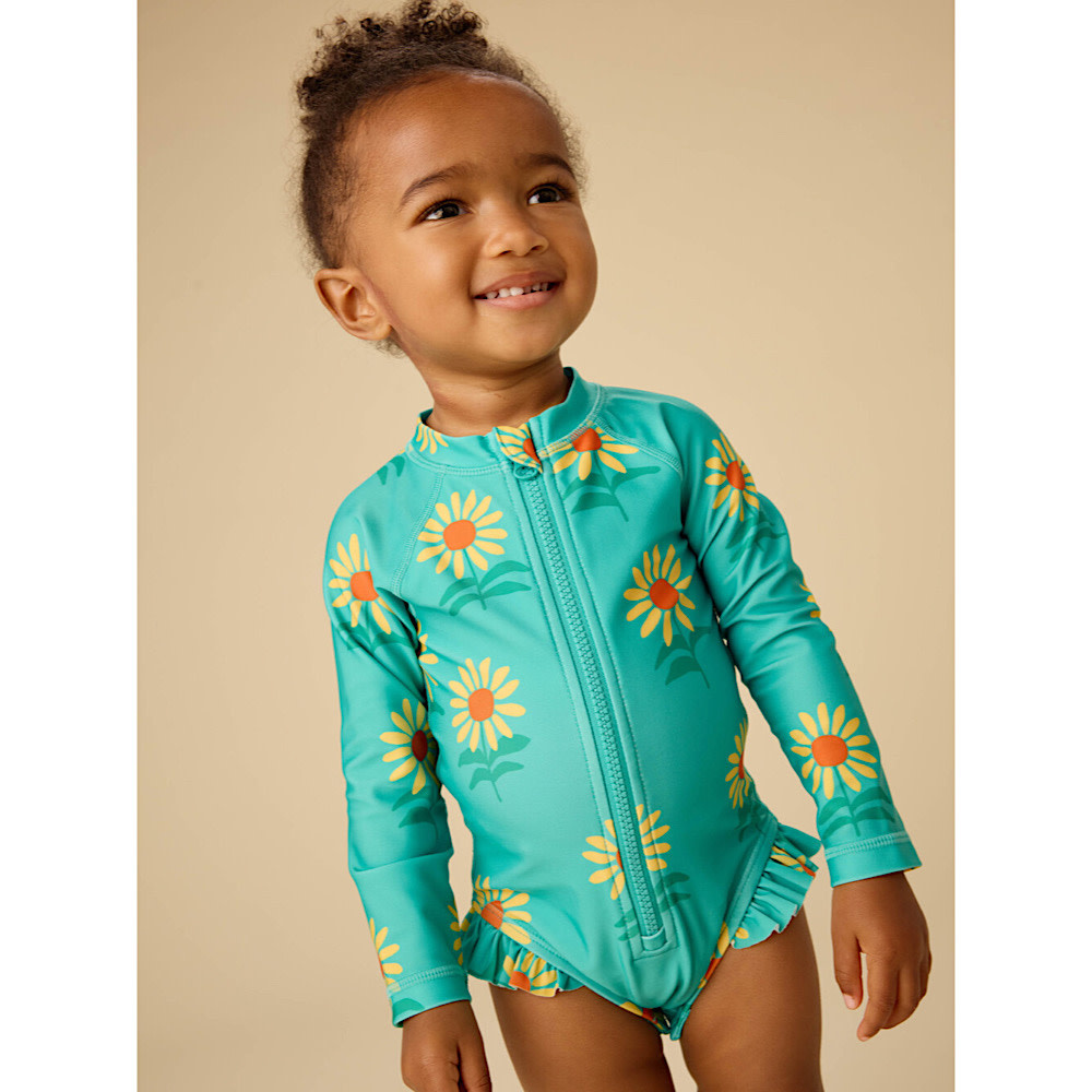 Tea Collection Rash Guard Baby Swimsuit - Sunflowers