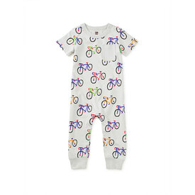 Tea Collection Tea Collection Pocket Baby Romper - La Vuelta Bikes
