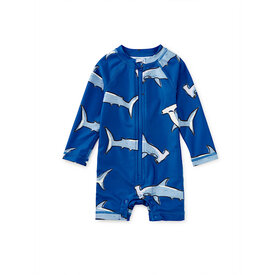 Tea Collection Tea Collection Rash Guard Baby Swimsuit - Hammerhead Sharks