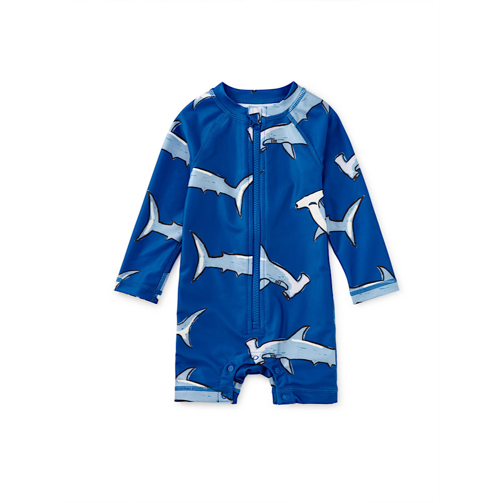 Tea Collection Rash Guard Baby Swimsuit - Hammerhead Sharks