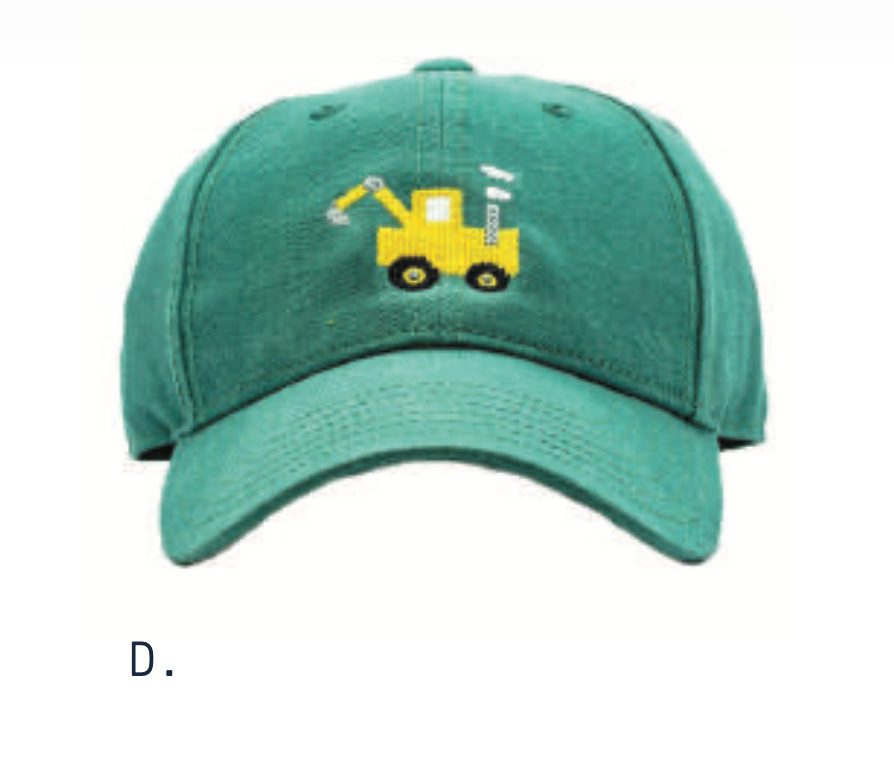 Harding Lane Harding Lane Kids Baseball Hat - Excavator - Moss Green