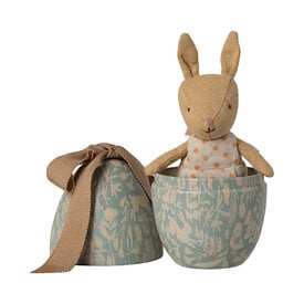 Maileg Maileg Easter Egg with Micro Rabbit - Dusty Blue