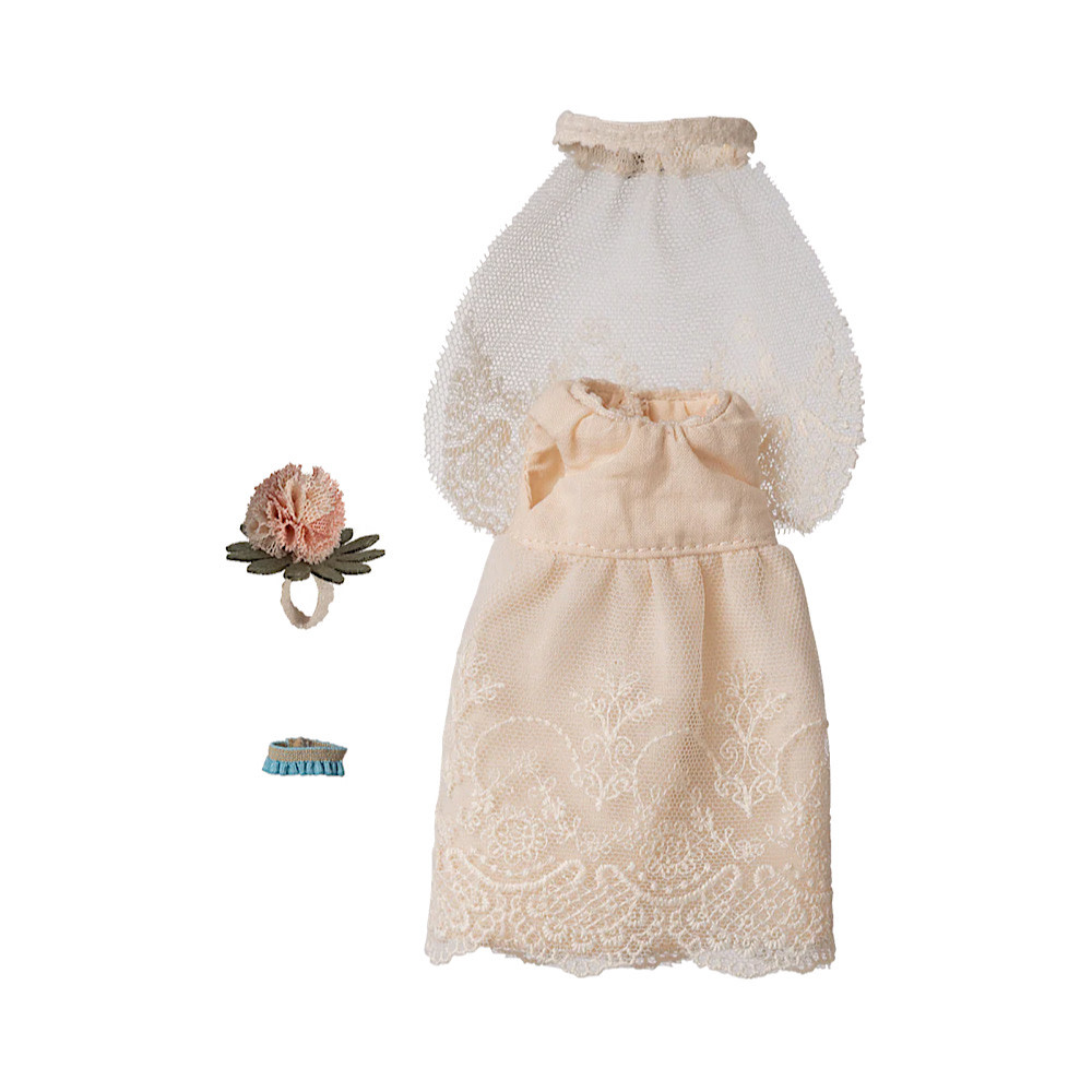 Maileg Mum Mouse Clothes - Wedding Dress