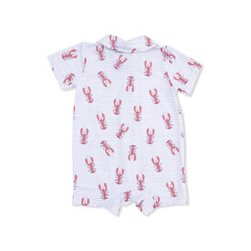 Angel Dear Angel Dear Bamboo Polo Shortie - Lobster