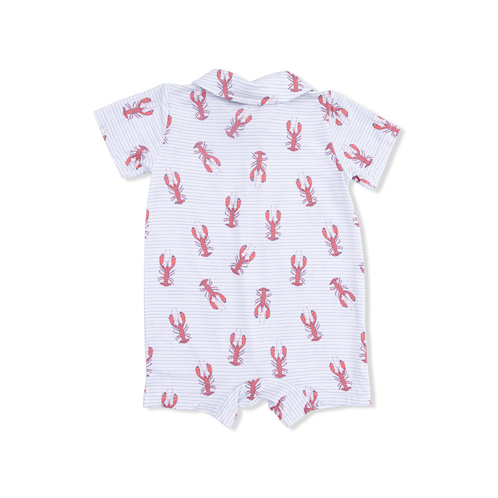 Angel Dear Angel Dear Bamboo Polo Shortie - Lobster