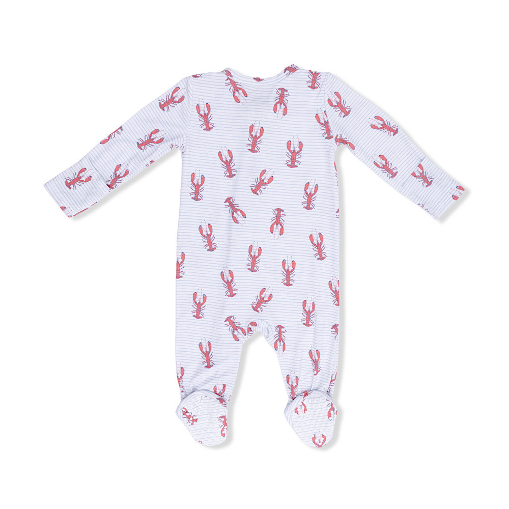 Angel Dear Bamboo 2 Way Zipper Footie - Lobster