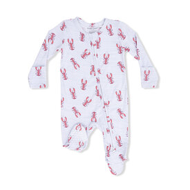 Angel Dear Angel Dear Bamboo 2 Way Zipper Footie - Lobster